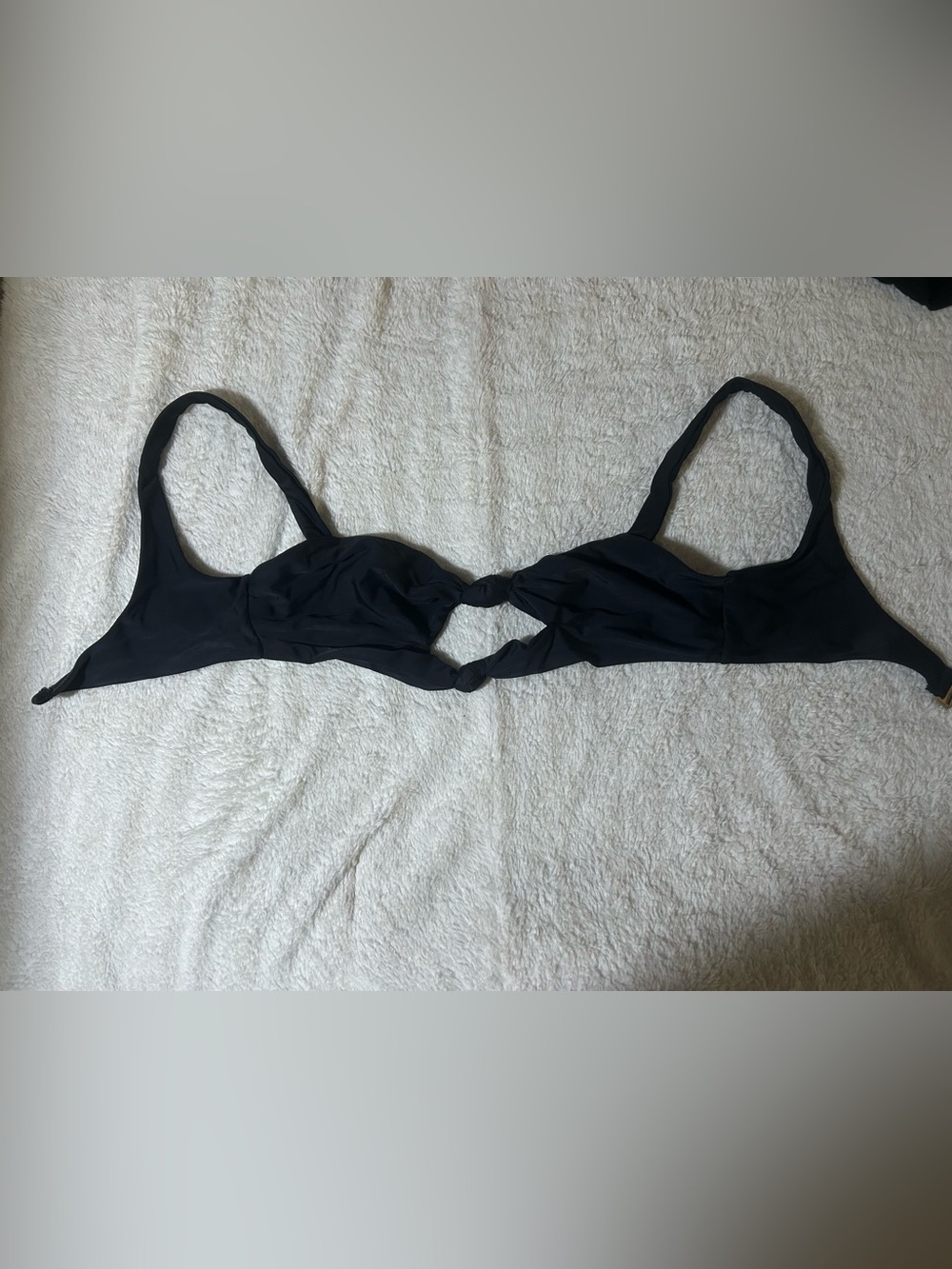Black Twist-Front One-Piece Swim Top
